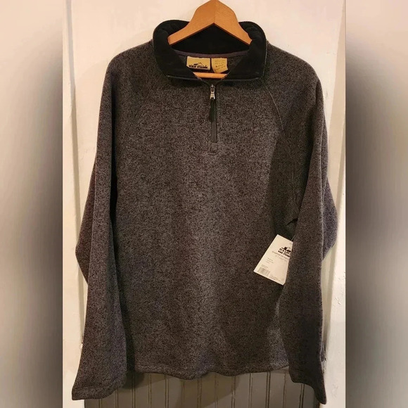 Old Mill 1/4 zip gray longsleeve pullover casual fleece new mens XL - Picture 1 of 5